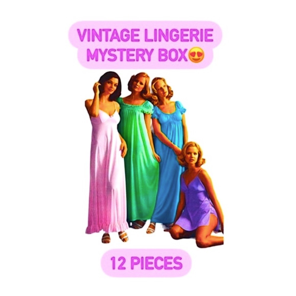 Vintage Lingerie Mystery Reseller 12 Box Mixed Era, Style, Colors, Sizes XS-XL
